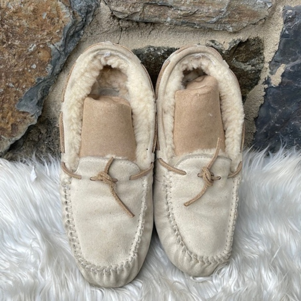 Ugg Dakota Hardsole Moccasin Slippers Grey size 9